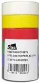 DAS TEMPERA PAINT DISC S2 W57 X H19MM ASSORTED COLOURS PACK 6