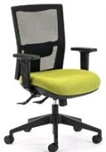 CHAIR SOLUTIONS TEAM AIR 160 OFFICE CHAIR BLACK MESH AND FABRIC WITH ARMS