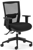 CHAIR SOLUTIONS TEAM AIR TASK 135 OFFICE CHAIR BLACK MESH AND BLACK SEAT WITH ARMS