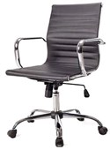 TGV BOARDROOM CHAIR LINE CHROME BASE BLACK