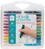 EC FIRST CREATIONS CRAYONS EASIGRIP ASSORTED COLOURS PACK 24
