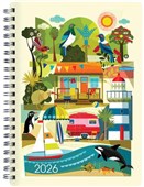 COLLINS DIARY A53 KIWI VIBE ASSORTED DESIGNS WEEK TO VIEW WIRO PP 2026