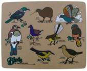 WOODEN PUZZLE MAORI BIRDS OF NEW ZEALAND