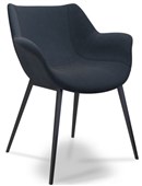 CUYO VISITOR ARMCHAIR WARWICK PLUSH FABRIC JET