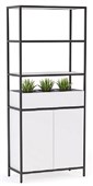 KNIGHT KUBIX MODULAR SHELVING UNIT CONFIGURATION 1 BLACKWHITE WITH PLANTER