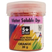 5 STAR POWDERED DYE WATER SOLUBLE 30G ORANGE