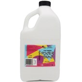 5 STAR TEMPERA POSTER PAINT WASHABLE BOTTLE 2L WHITE