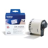 BROTHER DK44205 REMOVABLE CONTINUOUS PAPER LABEL ROLL 62MM X 3048M WHITE
