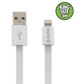 MOKI SYNCHARGE CABLE USBA TO LIGHTNING 3M WHITE