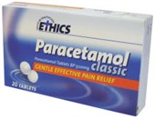 ETHICS PARACETAMOL ROUND TABLETS 500MG BOX 20