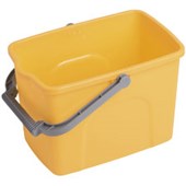 HARVEYS BUCKET RECTANGLE WITH HANDLE AND WATER POURER 10L YELLOW