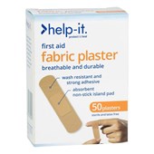 HELPIT PLASTERS FABRIC REGULAR W19 X L72MM FLESH BOX 50