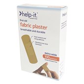 HELPIT PLASTERS FABRIC EXTRA WIDE W25 X L76MM FLESH BOX 100