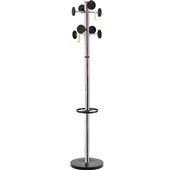 ALBA COAT RACK STAND 3 SILVER  BLACK