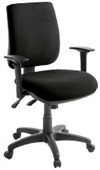 EDEN SPORT 340 OFFICE CHAIR MIDBACK 3LEVER WITH ARMS QUANTUM BLACK