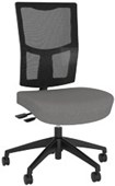 KNIGHT URBAN OFFICE CHAIR HIGHBACK 3LEVER NYLON BASE MESH STONE GREY