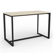 KNIGHT ANVIL BAR LEANER L1600 X D800MM BLACK FRAME NORDIC MAPLE TOP