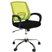 SYLEX TRICE TASK CHAIR MEDIUM BACK 1LEVER WITH ARMS MESH LIME WITH BLACK SEAT