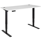 PULSE ELECTRIC DESK W1500 X D750 X H7251195MM BLACK FRAME WHITE TOP