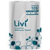 LIVI ESSENTIALS 1052 TOILET TISSUE 2PLY 220 SHEET PACK 6