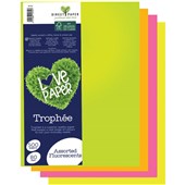 TROPHEE COLOURED PAPER A4 80GSM ASSORTED FLUORO PACK 500