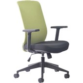 MONDO GENE FABRIC CHAIR WITH ARMS GREEN