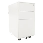 PULSE SLIM MOBILE 2 DRAWER LOCKABLE W310 X D470 X H610MM MATTE WHITE