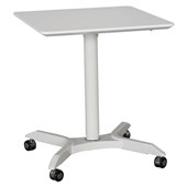 SYLEX HELSINKI HEIGHT ADJUSTABLE MOBILE LAPTOP DESK 800 X 800MM WHITE