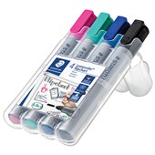 STAEDTLER 356 LUMOCOLOR FLIPCHART MARKER 20MM ASSORTED BRIGHT WALLET 4