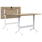 BOOST FLIP LEANER W1600 X D800MM WHITE BASE CLASSIC OAK TOP