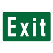 SAFETY SIGN W265 X H170MM EXIT