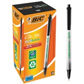 BIC ECOLUTIONS CLIC STIC BALLPOINT PEN 10MM BLACK BOX 50