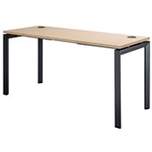 ZEALAND NOVAH DESK W1500 x D600MM BLACK BASE SEASONED OAK TOP