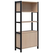 ACCENT GRID 40 STORAGE UNIT AND ZONE DIVIDER BLACK FRAME W880 X H1890MM