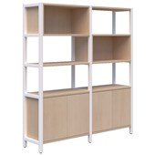 ACCENT GRID 40 STORAGE UNIT AND ZONE DIVIDER WHITE FRAME W1720 X H1890MM