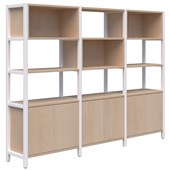 ACCENT GRID 40 STORAGE UNIT AND ZONE DIVIDER WHITE FRAME W2560 X H1890MM