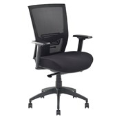 ADVANCE AIR PLUS 2 ERGONOMIC TASK CHAIR MESH BACK WITH ARMS BLACK