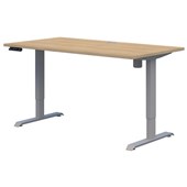 ACCENT RAPID ELECTRIC DESK 1200X700MM SILVER FRAME CLASSIC OAK TOP