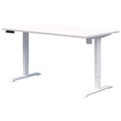 ACCENT RAPID ELECTRIC DESK 1800X800MM WHITE FRAME SNOW VELVET TOP