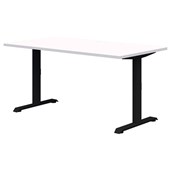 ACCENT RAPID FIXED HEIGHT DESK 1800X800MM BLACK FRAME SNOW VELVET TOP