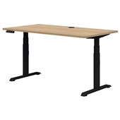 RAPID PREMIUM ELECTRIC DESK 1200X700 CLASSIC OAK TOP BLACK BASE