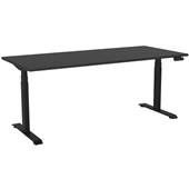 KNIGHT HAVEN ELECTRIC DESK W1800 X D800 X H6301280MM BLACK FRAME BLACK TOP