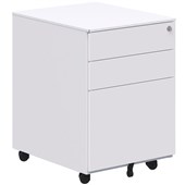 ACCENT STEEL MOBILE PEDESTAL H600 X W390 X D500MM WHITE