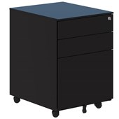 ACCENT STEEL MOBILE PEDESTAL H600 X W390 X D500MM BLACK