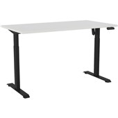 KNIGHT HAVEN BOOST ELECTRIC DESK W1500 X D800MM BLACK FRAME WHITE TOP