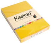 KASKAD COLOURED PAPER A4 225GSM GOLDCREST YELLOW PACK 100