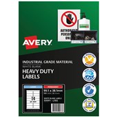 AVERY 959063 L7063 HEAVY DUTY LASER LABELS 14UP WHITE PACK 25