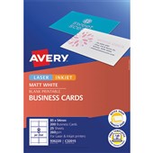 AVERY 936220 C32015 QUICK AND CLEAN BUSINESS CARDS INKJET MATT 250GSM PACK 200