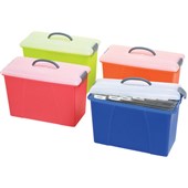 ACCO SUSPENSION FILE CARRY CASE 18L SUMMER BLUECLEAR LID