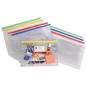 MARBIG CLEAR CASE WALLET ZIP CLOSURE A4 ASSORTED